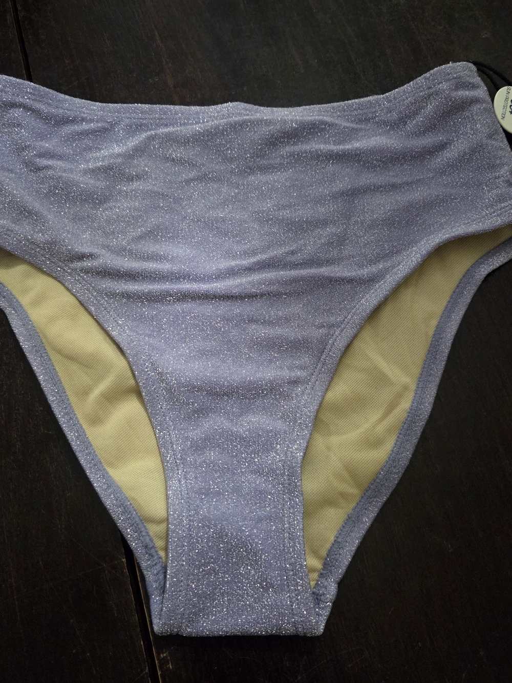 Wallflower Girls' Shimmery Light Purple High-Waist Bikini Bottom